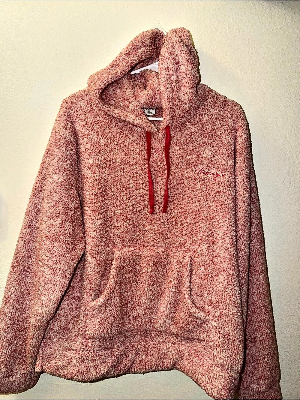Hurley Pink Hooded Fleece Pullover Size XL